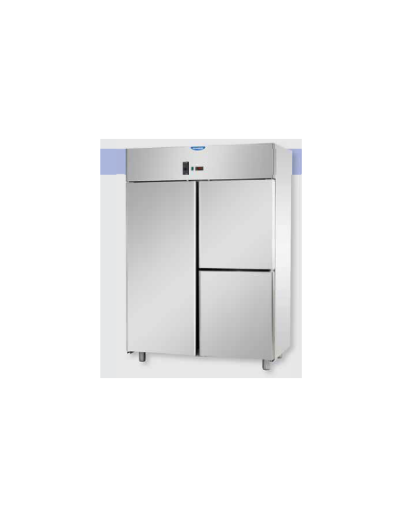 Armadio statico GN 2/1 in Acciaio Inox a temperatura normale con 1 porta e 2 sportelli cm 142x80x203h