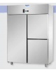 Armadio statico GN 2/1 Lt 1.400 in Acciaio Inox - temperatura 0 °C/ +10°C con 1 porta e 2 sportelli cm 142x80x203h
