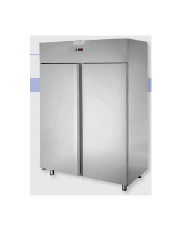 Armadio Refrigerato Inox predisposto x unità frig. rem. a bassa temp. 2 porte cm 142x80x203h