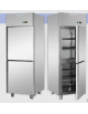 Armadio Refrigerato GN 2/1 monoblocco in Acciaio Inox a temperatura normale con 2 sportelli cm 71x80x203h