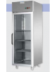 Armadio Refrigerato monoblocco in Acciaio Inox a temperatura normale, porta in vetro cm 71x80x203h