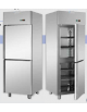 Armadio Refrigerato in Acciaio Inox predisposto per unità frigorifera remota TN, N° 2 sportelli cm 71x80x203h