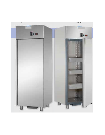 Armadio Refrigerato GN 2/1 monoblocco in Acciaio Inox a temperatura normale per Pesce cm 71x80x203h