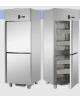 Armadio Refrigerato GN 2/1 monoblocco in Acciaio Inox a temperatura normale per Pesce con 2 sportelli cm 71x80x203h