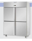 Armadio Refrigerato Inox a bassa temp. 4 sportelli cm 142x80x203h