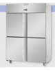 Armadio congelatore Inox Lt 1400 BT a bassa temperatura 4 sportelli cm 142x80x203h