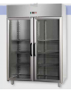 Armadio congelatore GN 2/1 Lt 1400 monoblocco Inox BT a bassa temperatura 2 porte in vetro e luce cm 142x80x203h