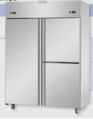 Armadio Refrigerato Inox a doppia temp. (TN + TN) 1 prt porta 2 sportelli cm 142x80x203H