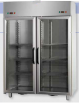 Armadio Comb. Refrigerato Inox a doppia temp. (TN + TN) 2 prt in vetro e 2 Neon cm 142x80x203h