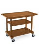 Carrello in legno 3 piani - colore Noce - Dimensioni cm 107x55x82h