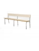 Panca con spalliera per Adulti in legno nobilitato - cm. 200x35x46/80H.