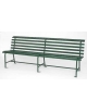 Panca con schienale per esterno in tubo d'acciaio diametro mm 25 a sezione ovale -per Adulti - cm 200x40x76h