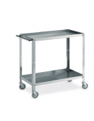 carrello in acciaio inox a vasca 2 piani cm 99x53x85h