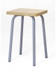Sgabello fisso con sedile in laminato - cm.32X32x46h.