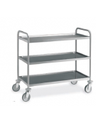 Carrello inox con N° 3 Piani stampati imbullonati-cm 89x59x95h