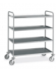 Carrello inox con 4 Piani stampati imbullonati da cm 100x50 - Portata kg 120 - cm 109x59x126h