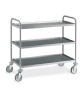 Carrello inox con N° 3 Piani stampati imbullonati da cm 100x60 - Portata kg 120 - cm 109x69x95h