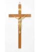 Crocifisso - Croce in faggio massello, figura in plastica - cm.30x15