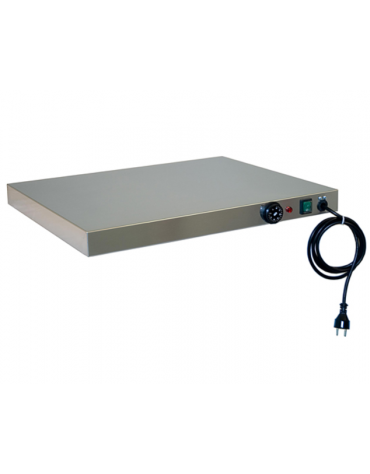Piano caldo inox per riscaldare GN 4x1/1 - Potenza 1200 Watt - cm 132x53x6h