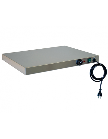 Piano caldo inox per riscaldare GN 4x1/1 - Potenza 1200 Watt - cm 132x53x6h