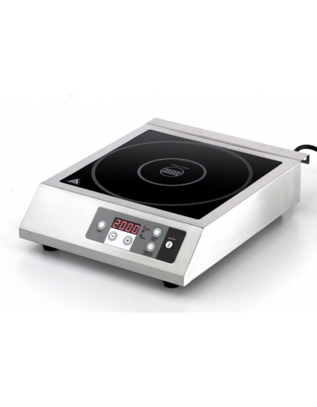 Piastra ad induzione in vetroceramica da 3,5 Kw -Superficie utile di cottura diametro cm 28