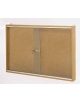 Bacheca nobilitato faggio con vetri scorrevoli e serratura cm 120x10x80h