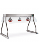 Telaio in tubo e lamiera di acciaio inoxcon 3 lampade a infrarossi GN 3x1/1 cm 103x53x70h