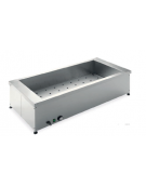 Tavola calda da banco in acciaio inox - capacità 2 x 1/1 GN cm 81x60x34h