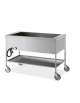 Carrello termico bagnomaria per distribuzione pasti con telaio a giorno capacità 2 x 1/1 GN cm 81x60x84h