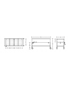 Carrello termico telaio a giorno capacità 4 x 1/1 GN cm 153x60x84h