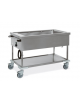 Carrello termico telaio a giorno - vasca unica capacità 2 x 1/1 GN cm 87x65x86h a secco e bagnomaria