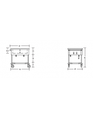 Carrello termico telaio a giorno - con temperature differenziate capacità 2 x 1/1 GN cm 87x65x86h