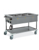 Carrello termico telaio a giorno - temperature differenziate - 4 x 1/1 GN cm 163x65x86h - a secco e bagnomaria
