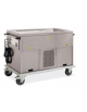 Carrello termico armadiato-vasca unica 3x1/1GN 2 vani refrigerati cm 134x72x96h