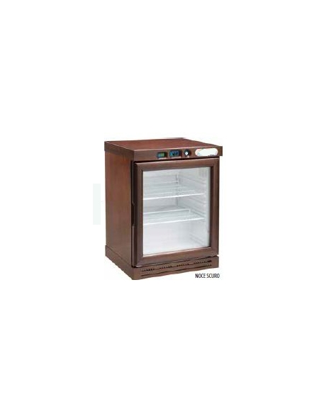 CANTINETTA BASSA PER VINI REFRIGERATA STATICA - CM 64X61X87H - COLORI : NOCE SCURO , NOCE CHIARO O WENGE'