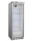 VETRINA FRIGORIFERA 1 PORTA A VETRO +2° +8°C - Capacità Litri 350 - CM 60X58,5X185H - ESTERNO INOX