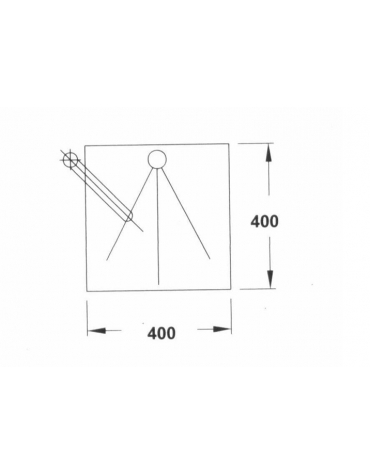 Lavello quadrato cm. 40x40x20h con miscelatore a gomito