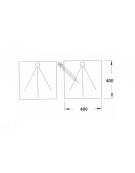 N° 2 Lavelli quadrati cm. 40x40x20h con miscelatore a gomito