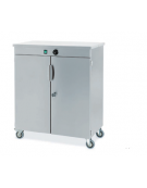Mobiletto scaldapiatti in acciaio inox per N° 120 piatti - ØMax Piatti cm 32 - Dimensioni max cm 70x41x90h