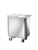 Contenitore Tramoggia inox per farina - Litri 115 - cm 61x40x73h