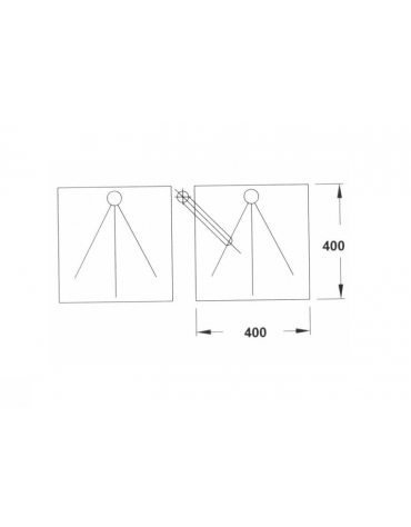 N° 2 Lavelli quadrati cm. 40x40x30h con miscelatore a gomito