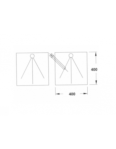 N° 2 Lavelli quadrati cm. 40x40x30h con miscelatore a gomito
