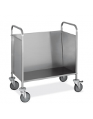 Carrello trasporto piatti impilato in acciaio inox AISI 304 - Portata piatti 200 - cm 84x51x91h