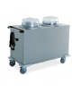 Sollevatore piatti - 2 colonne refrigerate - col. fissa - portata circa 120 piatti ø 16÷21 cm 95x50x89h