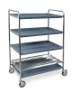 Carrello inox con 1 piano scolapiatti, portata 72 Piatti Ø cm16÷26 + 3 piani scolabicchieri - cm 102x62x159h