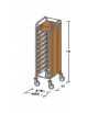 Carrello portavassoi nobilato su tre lati - colore Rovere - Portata vassoi 10EN - cm 49x60x150h