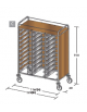 Carrello portavassoi nobilato su tre lati - colore Rovere - Portata vassoi 30EN - cm 129x60x150h