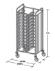 Carrello portavassoi in acciaio inox AISI 304 su 2 lati - Portata vassoi 24GN cm 80x60x172h