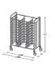 Carrello portavassoi in acciaio inox AISI 304 con pannelli inox su 2 lati - Portata vassoi 30 GN 1/1 cm 116x60x150h