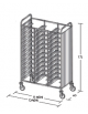Carrello portavassoi in acciaio inox AISI 304 su 2 lati - Portata vassoi 36GN cm 116x60x172h